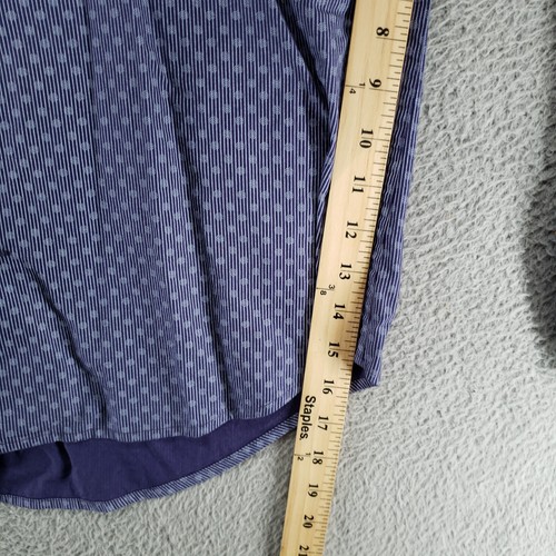 Perry Ellis Shirt Purple Striped Geomentric Mens M Long Sleeve Button Down - Picture 12 of 18