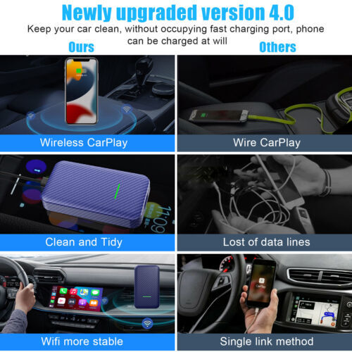 Carlinkit4.0 Wireless Android-auto Adapter Wireless Apple-carplay Ai Box USB New - Bild 8 von 11