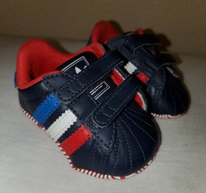 Baby Adidas Crib Shoes 1k Red White Blue Ebay