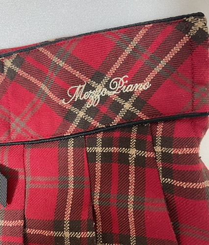 Mezzo Piano Skirt 160cm red checkprint flare silhouett Very Cute Girl! - Picture 4 of 11