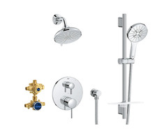Grohe 29431000 Timeless Pressure Balanced Shower System Starlight Chrome 1.75gpm