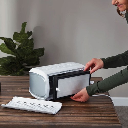 Homedics 33cm 65W Portable Desktop Air Purifier/Cleaner HEPA Filter Fresher SL - Picture 5 of 5