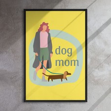 Dog Mom 24x36 Framed Canvas Print