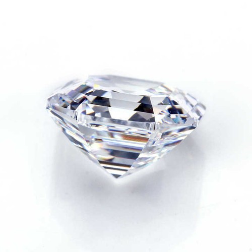 Piedra preciosa suelta AAA brillante circonita cúbica facetada blanca transparente 8 mm corte Asscher - Imagen 23 de 23