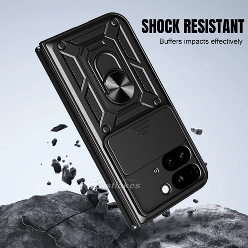 For Google Pixel 9 Pro Fold 5G Shockproof Magnetic Sliding Case Ring Stand Cover - Picture 6 of 10