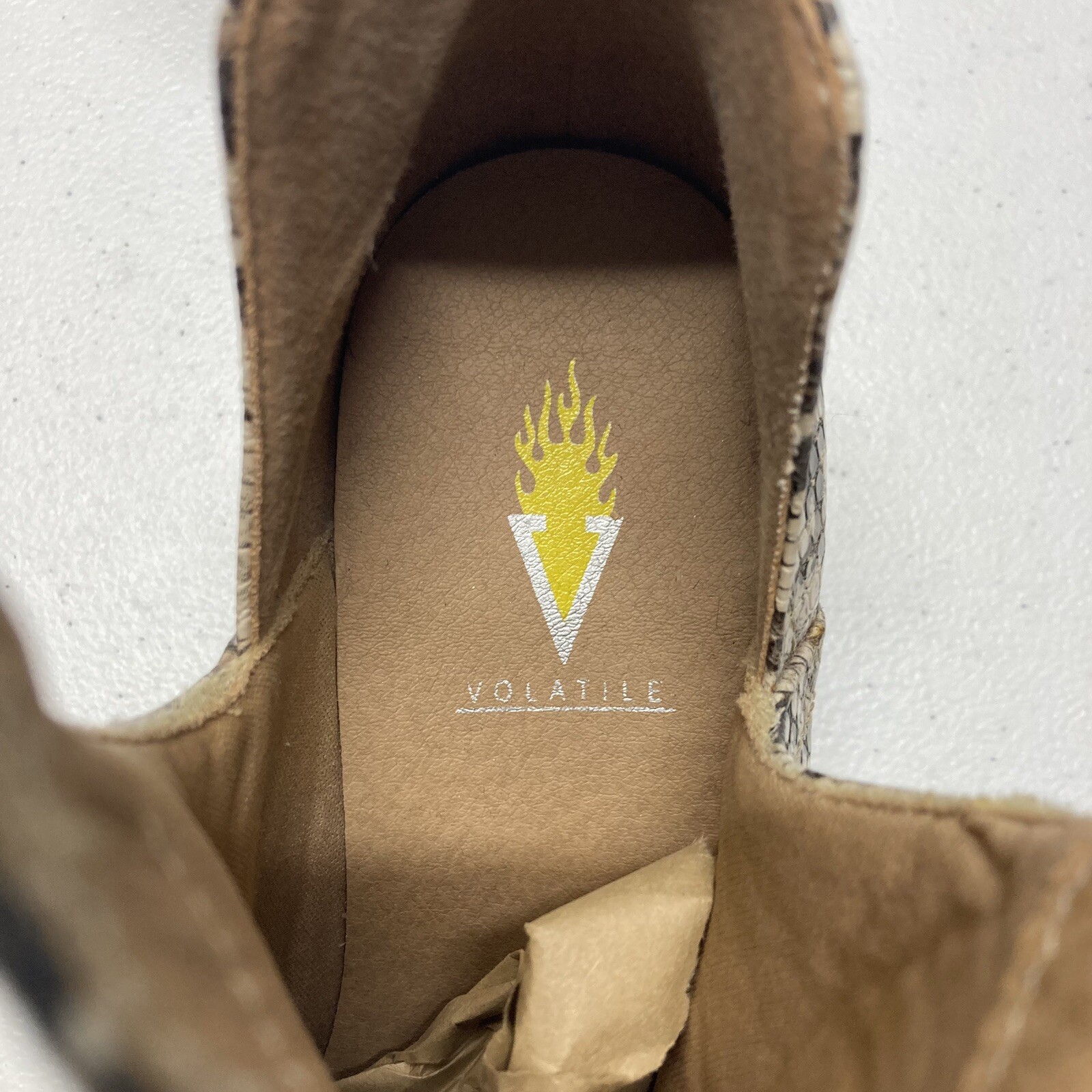 Volatile Faux Snake Skin Print Pointed Toe Ankle … - image 8