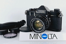 Exc Minolta SR-1 Black SLR 35mm Film Camera 55mm F1.8 Lens From JAPAN