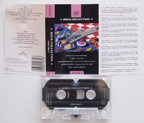 VARIOUS - BOOTS ROCK COLLECTION VOL 5 (TELSTAR BTMC05) 1990 UK CASSETTE TAPE - Picture 2 of 3