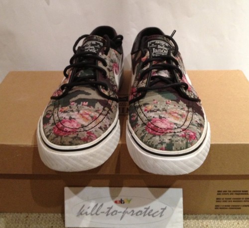(Usado) NIKE SB STEFAN JANOSKI FLORAL TALLA US4.5 UK4 DIGI CAMUFLAJE 482972-900 QS 2013 - Imagen 2 de 8