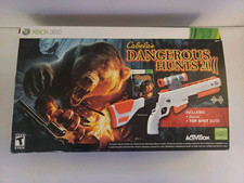 Xbox 360 Cabela's Dangerous Hunts 2011 W/ Game & Top Shot Elite Rifle Complete