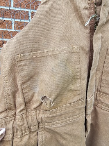 Real Work Wear Brown Canvas Overalls Youth Size 10/12 - Picture 5 of 7