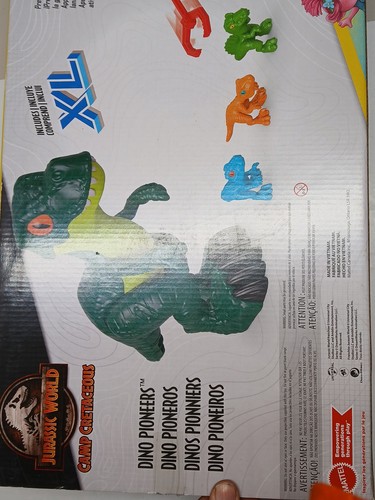 Imaginext Jurassic World T-Rex Juego 4 Ruedas Motocicleta + Figuras - Imagen 14 de 14