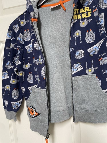 Hanna Andersson Star Wars Ships Zip Up Jacket Join the Resistance 130 8 - Picture 8 of 11