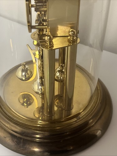 ELGIN S HALLER 400 Day Clock Anniversary West Germany Time Bomb Clock W/KEY READ - Picture 6 of 11