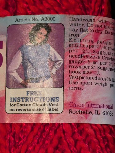 Vintage Caron Dawn Cotton Clouds Yarn 67% Cotton 33% Rayon. Mixed Lot Of 12 - Picture 5 of 6