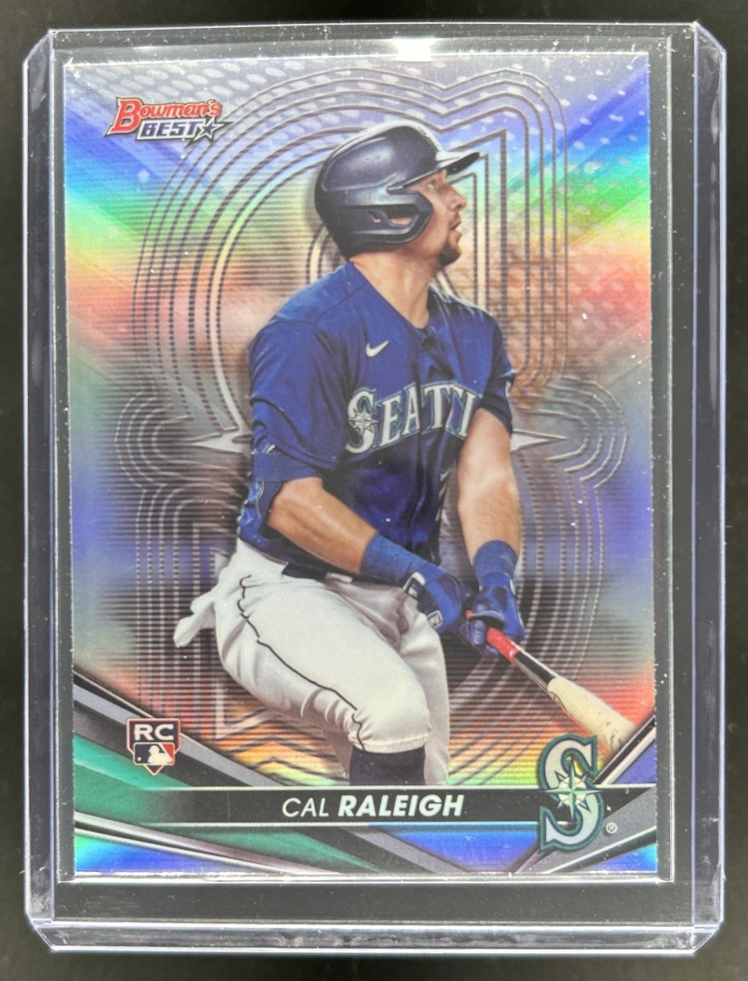 2022 Bowman's Best Cal Raleigh RC Refractor Rookie #6 Mariners
