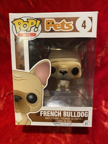 SUPER SWEET FRENCH BULLDOG VINYL FIGURE FUNKO POP PETS #4 IN BOX HTF RARE!!! - Picture 1 of 7
