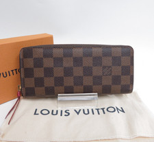 Authentic LOUIS VUITTON Damier Ebene Portefeuille Clemence Zippy Wallet F 46517