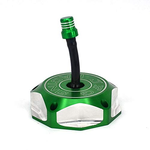 Dirt Bike Gas Cap,Motorcycle Gas Fuel Tank Cap with Breather Valve CNC green - Picture 8 of 8
