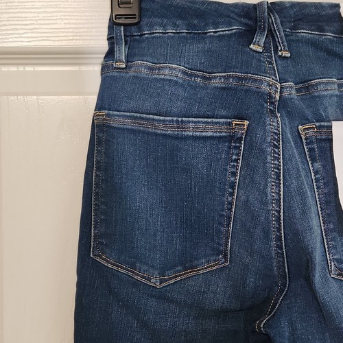 Good American Women's Good Waist Crop Jeans Size 0/25 Raw Hem High-Rise Skinny - Picture 6 of 15