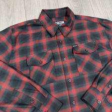 Dixxon Workforce Limited Edition Snap On Tools Flannel Shirt Red Black XL Plaid