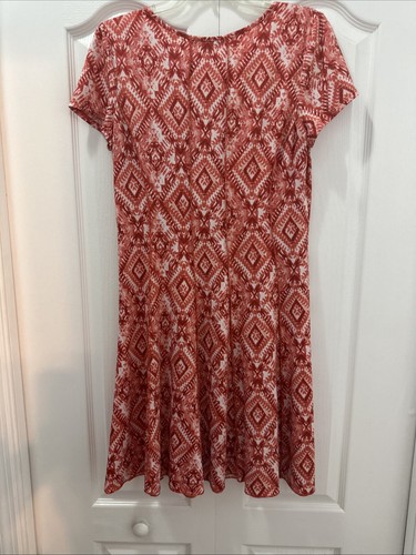 Vestido Pull Over Glamour Naranja Pattered Talla 12 - Imagen 6 de 6