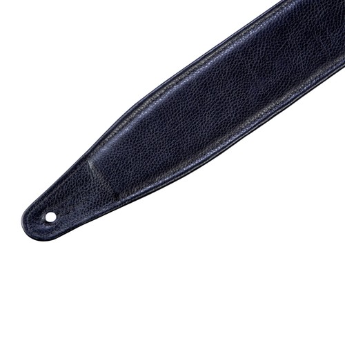 Leathers 2.5" Garment Leather Guitar Strap Florentine Emboss Design; Black (M... - Picture 8 of 8
