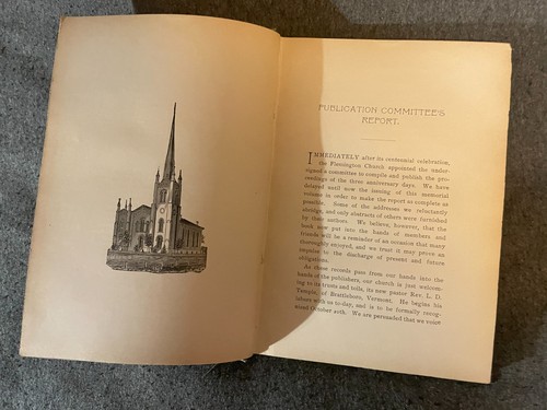 100th Anniversary Centennial of Baptist Church Flemington NJ 1798 - 1898 HC - Foto 4 di 5