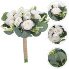  Bride Holding Flowers Fake Bouquet Artificial Wedding Bouquets Bridal