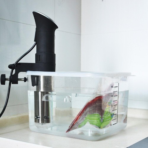 Contenedor Sous Vide 12 cuartos tapa plegable con bisagras para cocina transparente nuevo - Imagen 2 de 10