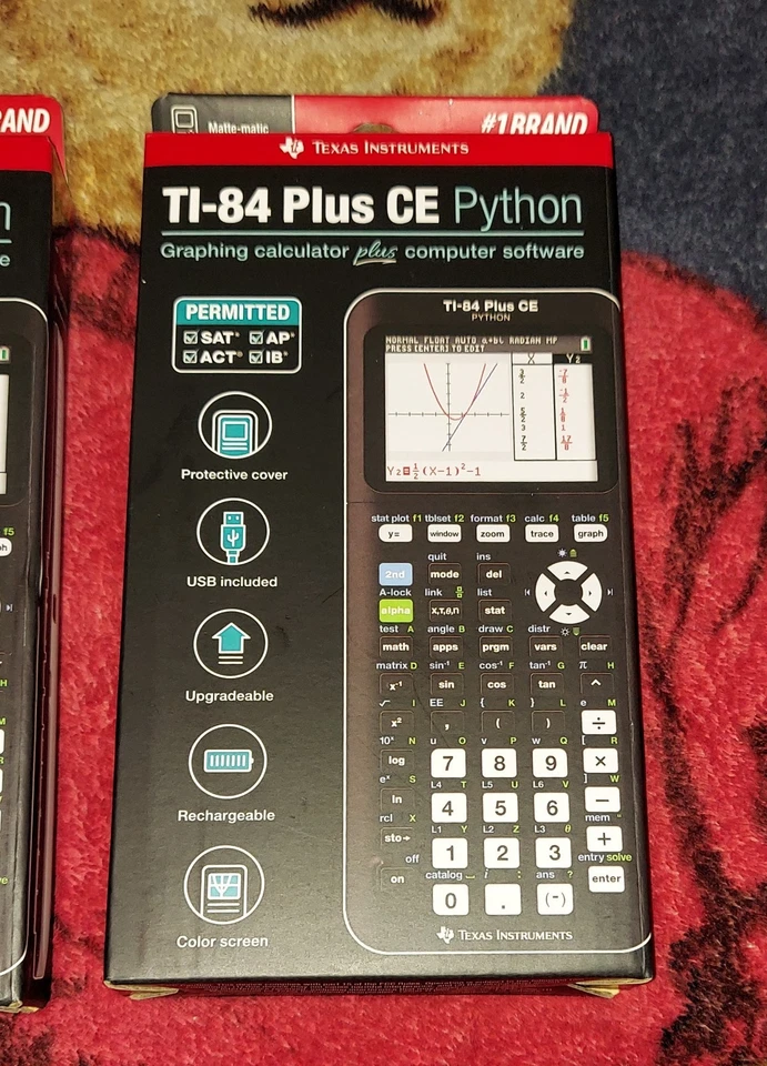 NUEVO Lote de 2 Calculadora Gráfica TEXAS INSTRUMENTS TI-84 PLUS CE SELLADA DE FÁBRICA Foto 2 de 4