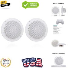 4 Inches Waterproof Marine Ceiling Speakers with 160 Watts Power, Handling fo...