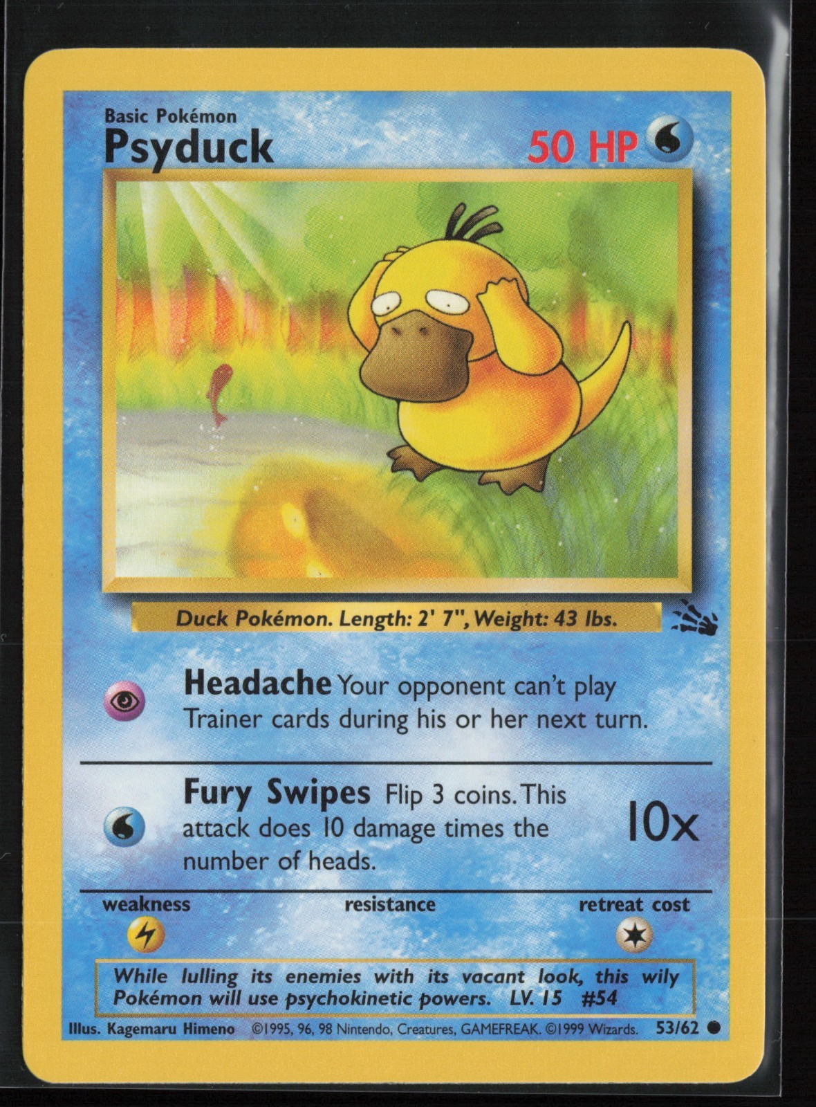 Psyduck 53/62 - Fossil - PTCG - NM