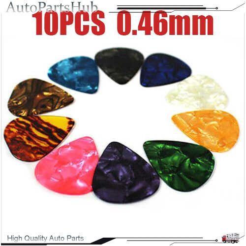 10X Acoustic Bulk Guitar Pick Plectrum Celluloid Electric Smooth 0.46mm 9