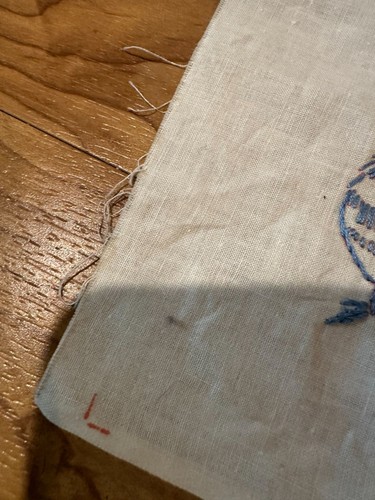Vintage Vogart Quilt Blöcke Nr. 590C - gestempelte Stickerei Redwork & Bluework Ani - Bild 18 von 19