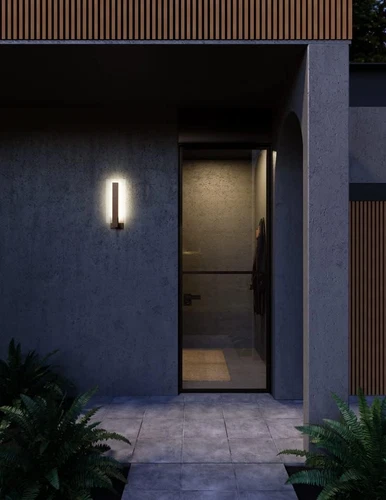 Midtown 16" LED Wall Sconce - Indoor/Outdoor Textured White - 3000K Light - Picture 3 of 5