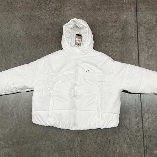 Nike Therma-fit klassischer gefütterter Damenmantel Größe 2X weiß Kapuzenjacke NEU - Bild 2 von 5