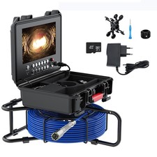 23MM Pipe Inspection Camera HD Drain Sewer Camera 9" Monitor DVR Meter Counter