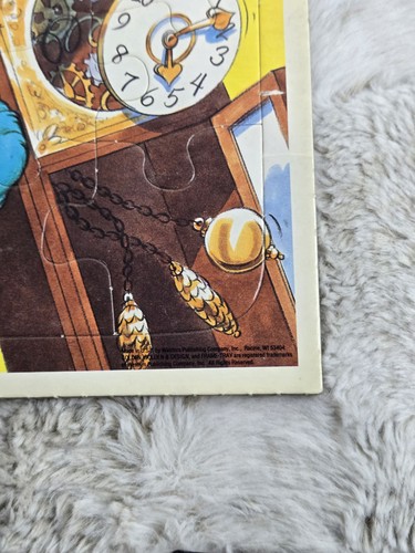 Vintage Sesame Street Cookie Monster The Monster Ate the Clock Golden Frame Tray - Picture 3 of 7