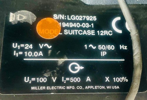 Miller Suitcase 12RC X-Treme 24V Wire Feeder #6 - Picture 8 of 15