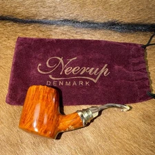  Neerup Classic #3Hand Made in Denmark Flame Cut Briar Pipe Acrylic Stem
