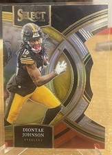 2023 Panini Select #124 Diontae Johnson Black and Red Prizms Die Cuts Steelers