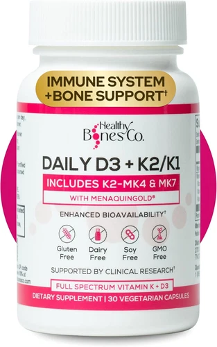 Premium D3 K2 - Full Spectrum Vitamin D3 K2, 2000 IU D3 + MK7 + MK4 + K1, Daily