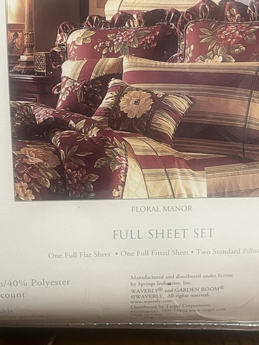 Juego completo de sábanas Waverly Garden Room Floral Manor - planas, ajustables, dos fundas de almohada - Imagen 6 de 7