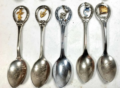 Vintage U.S. States And Countries Collector Tea Spoons- Lot Of 10 - Picture 5 of 15