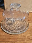 Vintage Glass LE Smith Cheese Dome w/ Sundial Glass Base Kitchen Serving / Decor