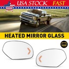 2x Right+Left Mirror Glass Power Heated LED Signal for 07-14 SILVERADO Chevy GMC