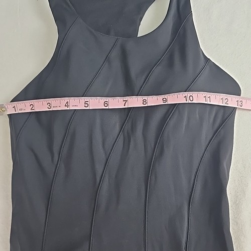 Abito Tennis Lululemon Court Crush Reggiseno Integrato Nero Elasticizzato Taglia 2 Pickleball - Foto 8 di 11