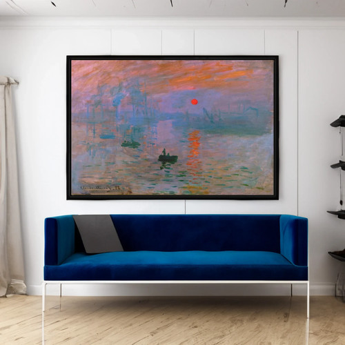 Sunrise by Claude Monet Print - Large Canvas Wall Art - Impressionist Poster - Picture 2 of 19