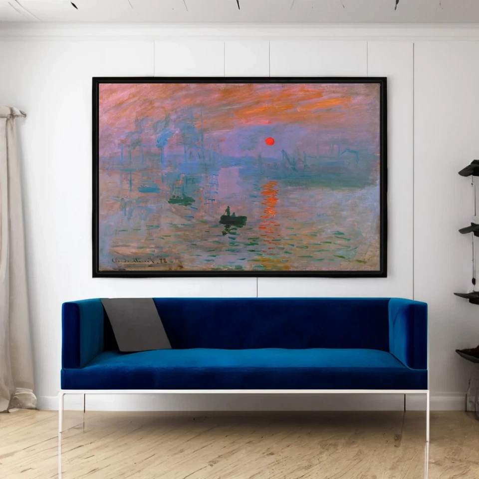 Sunrise by Claude Monet Print - Large Canvas Wall Art - Impressionist Poster - Image 2 of 2